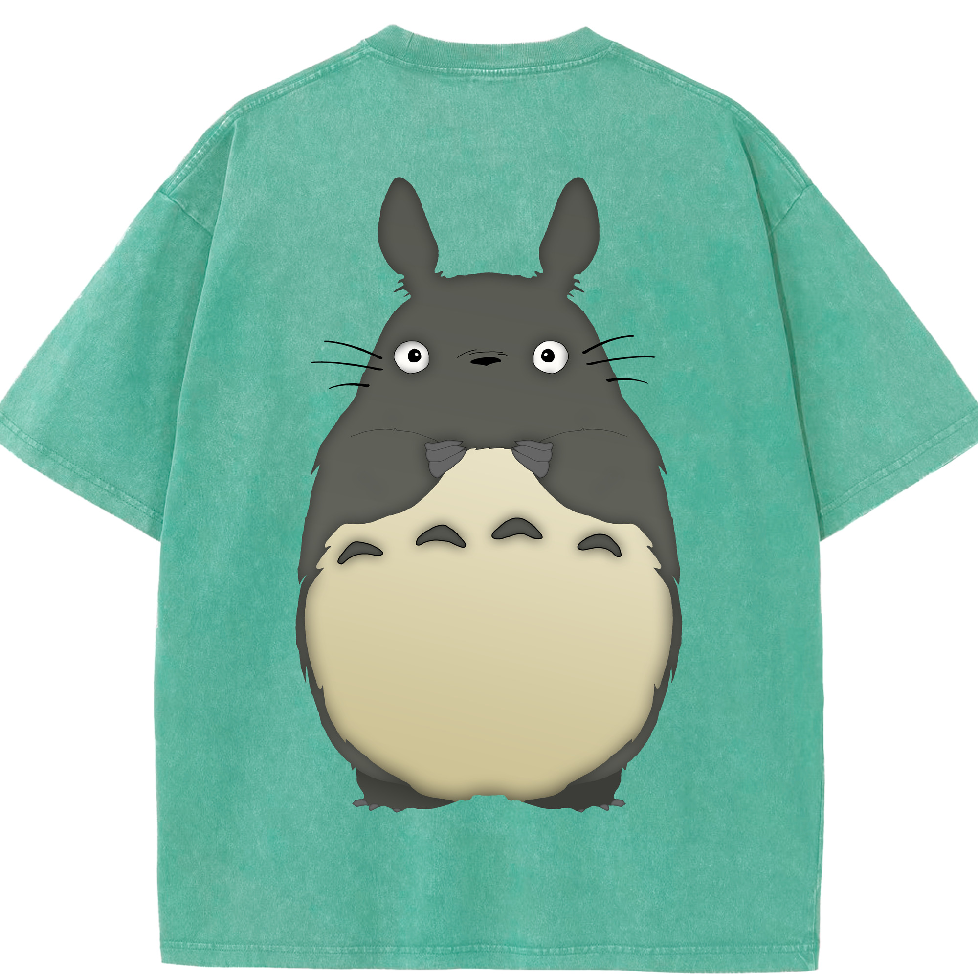 （画像用） となりのトトロ 草壁メイ 草壁サツキ My Neighbor Totoro Satsuki Kusakabe Mei Kusakabe 綿100% ヴィンテージ風 半袖Tシャツ（背面プリント）